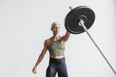 Nobull Halter Crop Ribbed Women's Tank Tops Green | Australia (QB9403)